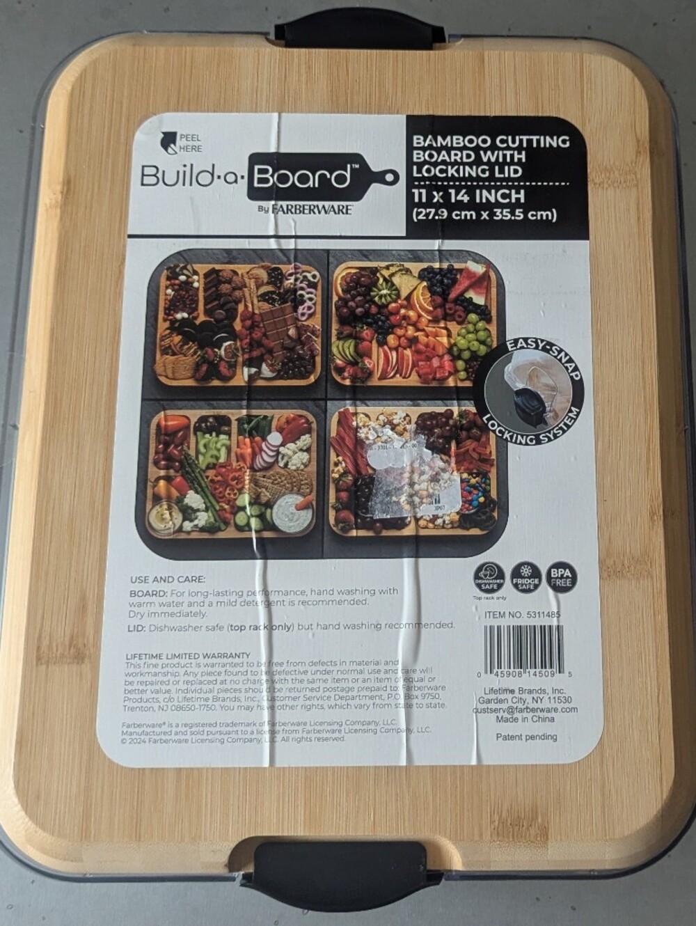 Build A  Board with Locking Lid . 11 X 14 In